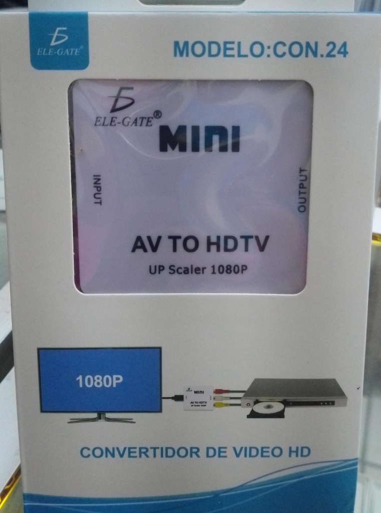 Convertidor Adaptador Portatil AV TO Hdmi 720p 1080p Video con. 24