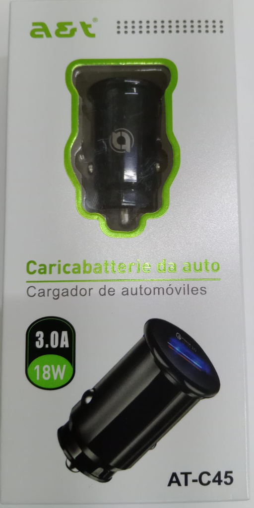 Cargador para Auto AT-C45 3A 18W