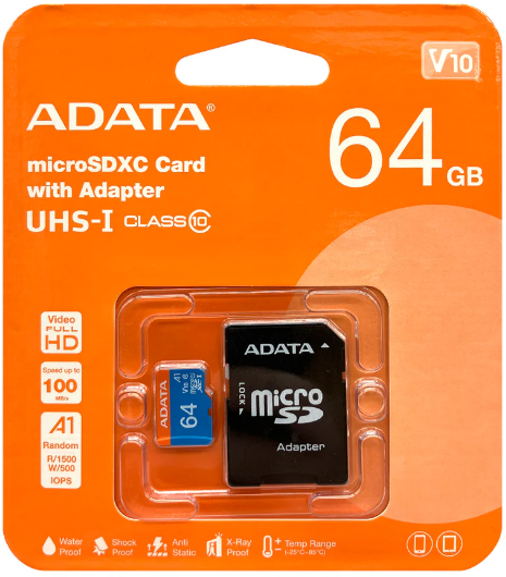 Memoria Micro SD 64GB V30 4k 6100